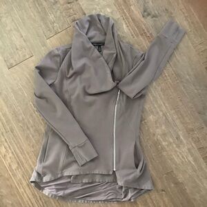 White House Black Market Taupe Moto Jacket, Size 6